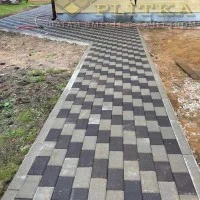 Укладка брусчатки кирпич